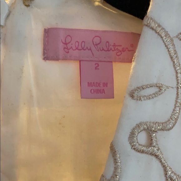 Lilly Pulitzer White and Gold Dress - Picture 2 of 2
